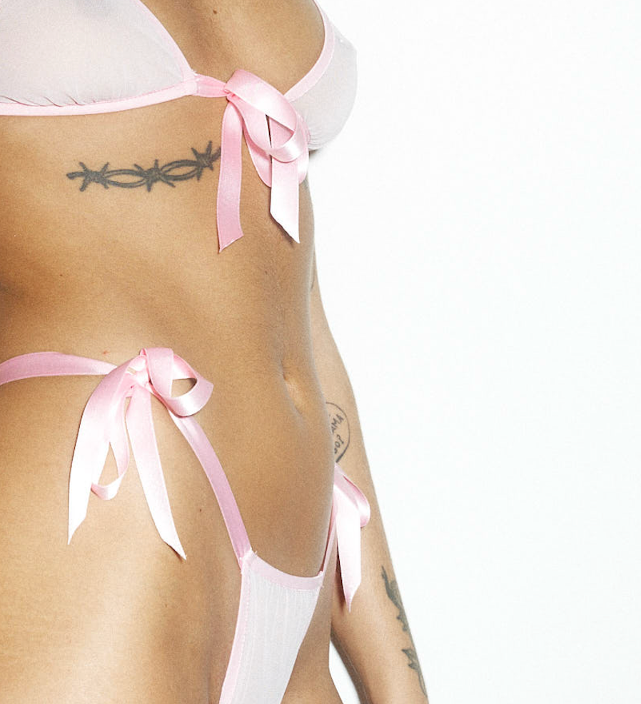 Simona Ribbon Tie Bra