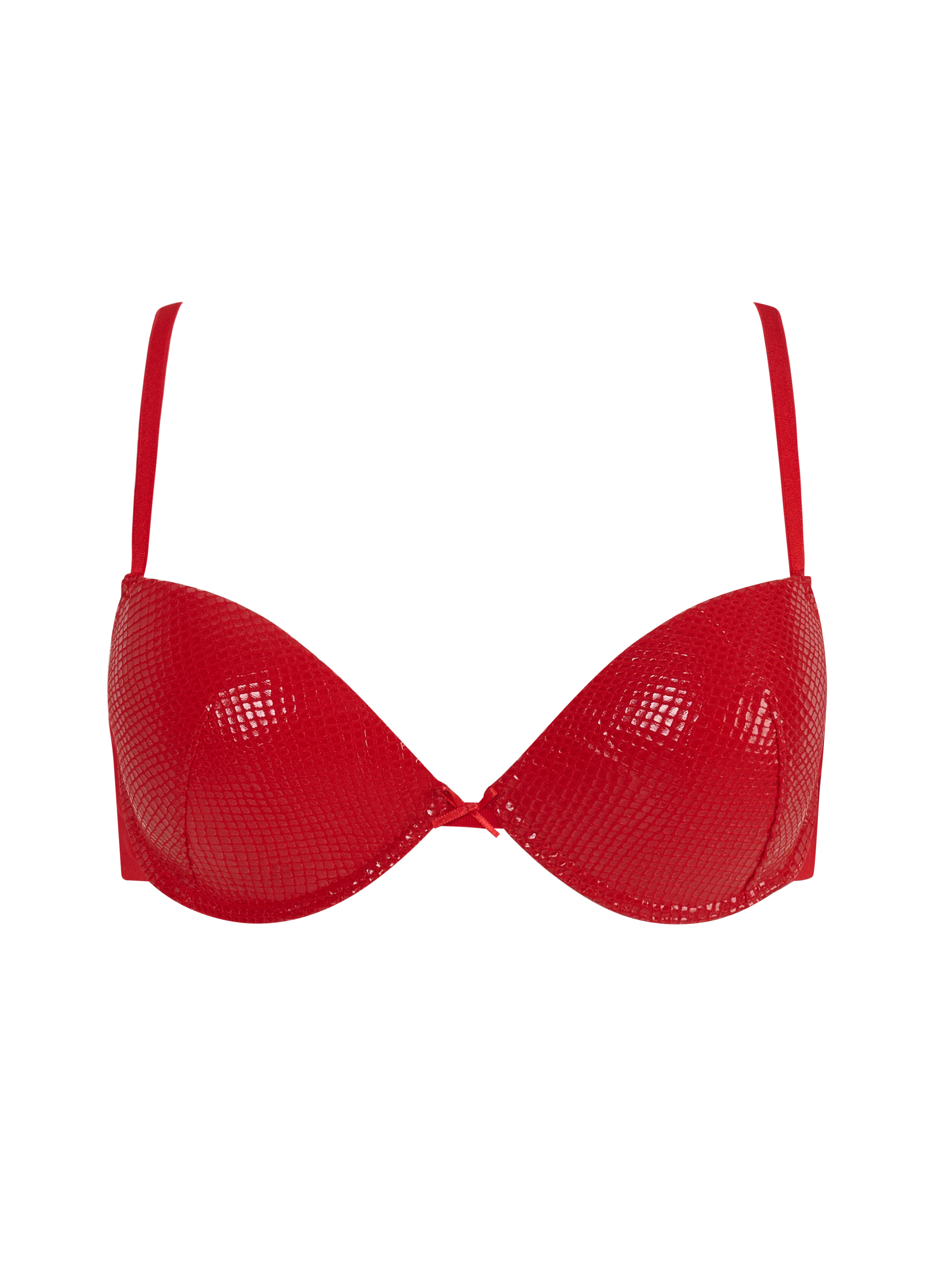 The Valentina - Red Patent Snakeskin Bra
